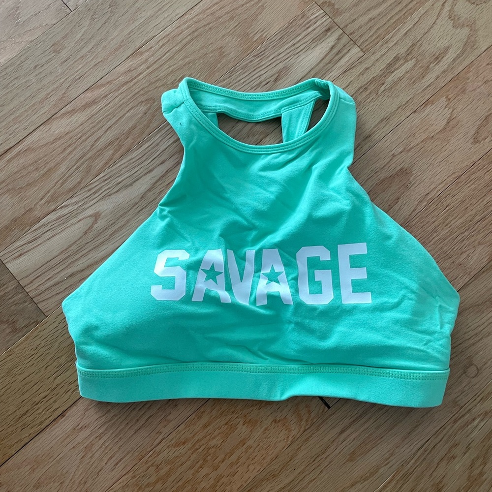 Savage Barbell high neck sports bra